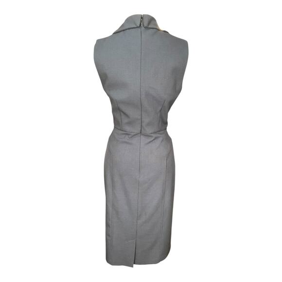 Donna Ricco New York Solid Navy Blue Size 8 Sleeveless Sheath Dress Workwear - Picture 2 of 12